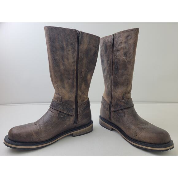 Harley Davidson Salley 11-inch Brown Leather Motorcycle Boots Women's Sz 8.5 - Picture 10 of 11